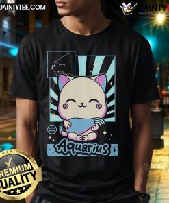 Alt Text: Cute Astrology Kawaii Zodiac Aquarius T-Shirt featuring vibrant designs and a playful aesthetic for astrology lovers.