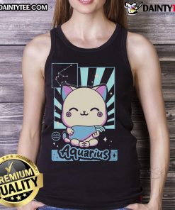 Cute astrology kawaii Aquarius tank top featuring vibrant zodiac graphics, perfect for astrology lovers and casual wear.