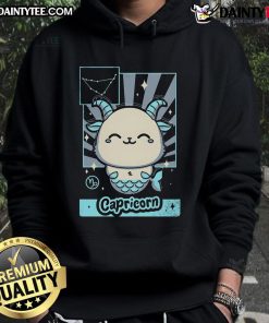 Alt Text: Kawaii Capricorn hoodie featuring cute astrology design, perfect for zodiac fans and cozy fashion lovers.