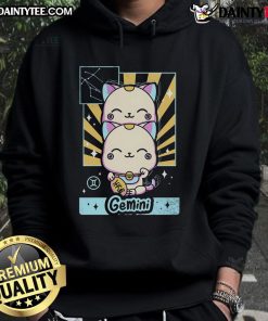 Cute astrology kawaii zodiac Gemini hoodie featuring playful design and vibrant colors, perfect for astrology lovers.