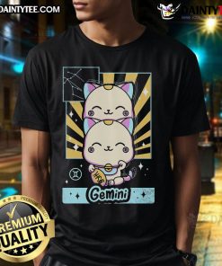 Adorable Gemini T-shirt featuring cute astrology kawaii design, perfect for zodiac lovers and casual wear.