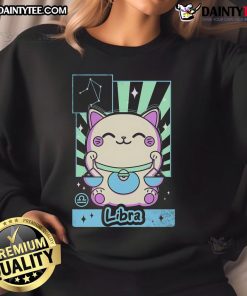 Alt Text: Cute astrology kawaii zodiac Libra sweatshirt featuring a charming design perfect for astrology lovers and fashion enthusiasts.