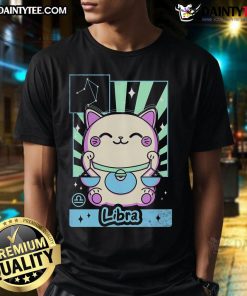 Cute Astrology Kawaii Zodiac Libra T-Shirt featuring whimsical Libra designs and pastel colors for astrology lovers.