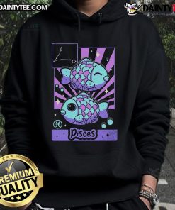 Alt Text: Cute astrology kawaii zodiac Pisces hoodie featuring playful design and vibrant colors, perfect for astrology lovers.