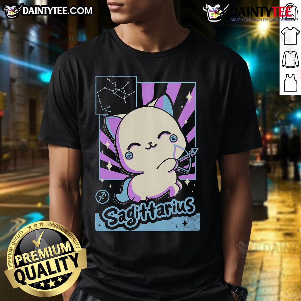 Cute Astrology Kawaii Zodiac Sagittarius T Shirt Alt Text: Cute Astrology Kawaii Zodiac Sagittarius T-Shirt featuring vibrant designs and playful graphics for astrology lovers.