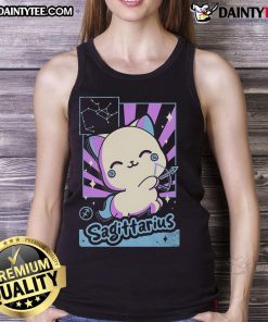 Alt Text: Cute astrology kawaii zodiac Sagittarius tank top featuring vibrant colors and playful design, perfect for astrology lovers.