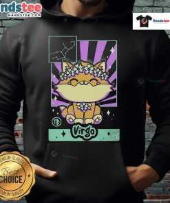 Alt Text: Cute astrology kawaii Virgo hoodie featuring a whimsical design perfect for zodiac enthusiasts.