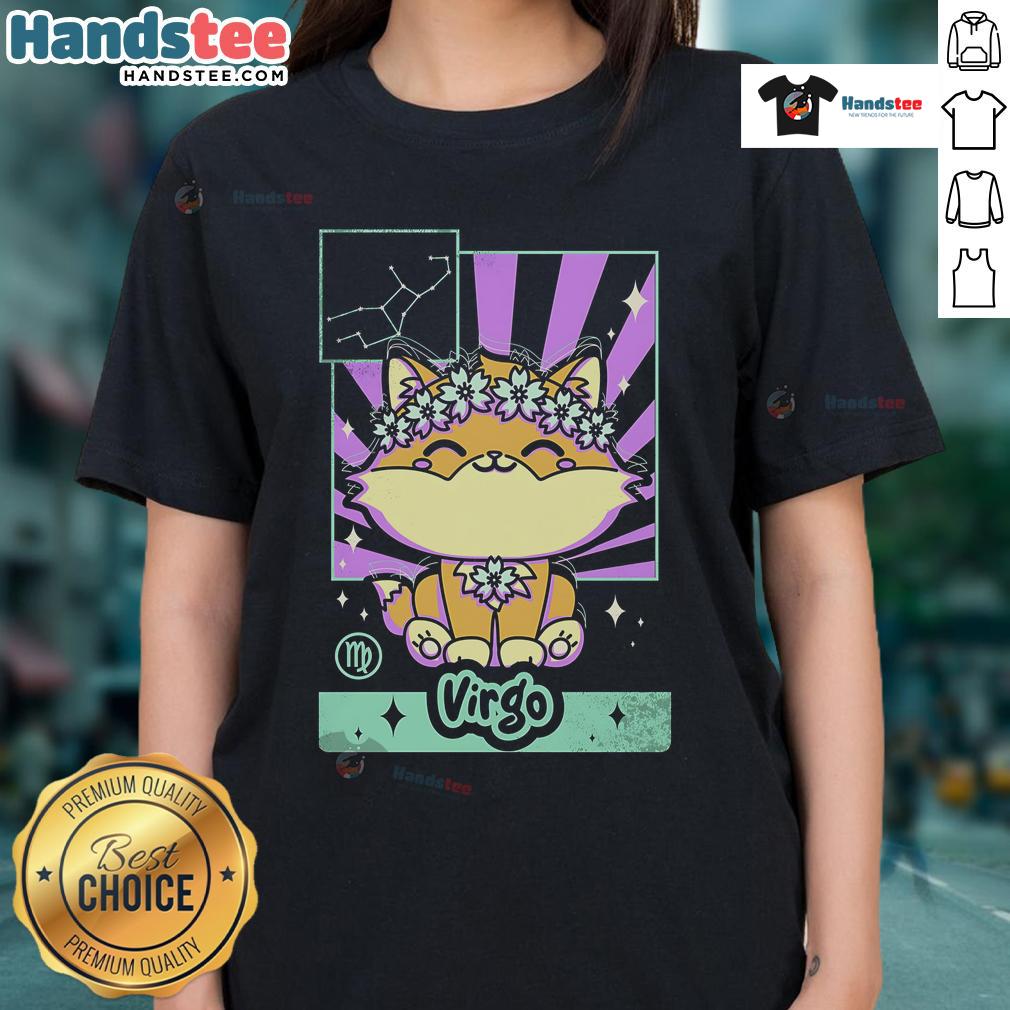 Cute Astrology Kawaii Zodiac Virgo Ladies Tee Cute astrology kawaii Virgo ladies tee featuring adorable zodiac graphics and vibrant colors for astrology lovers.