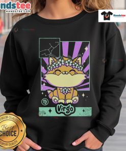 Alt Text: Cute astrology kawaii Virgo sweatshirt featuring a charming zodiac design and vibrant colors, perfect for astrology lovers.