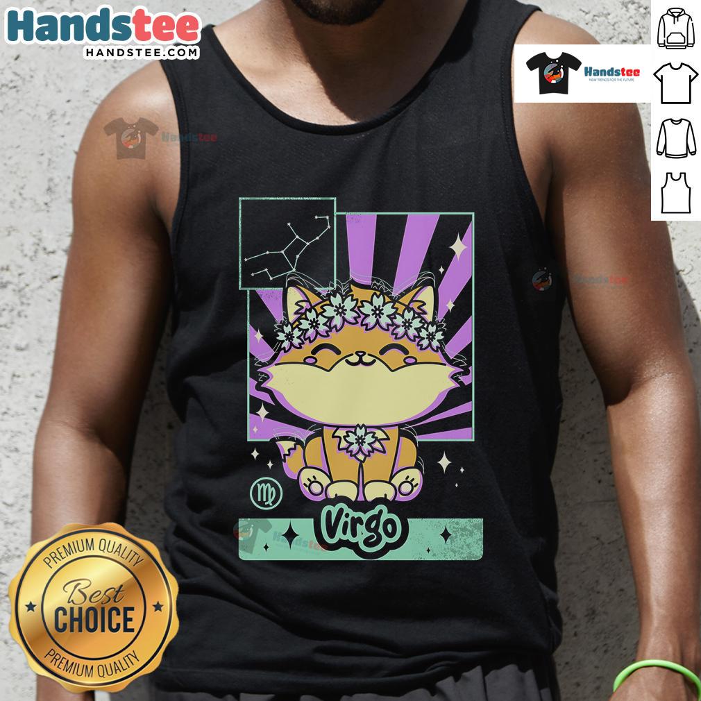 Cute Astrology Kawaii Zodiac Virgo Tank Top Cute astrology kawaii zodiac Virgo tank top featuring a playful design and vibrant colors, perfect for Virgo fans.