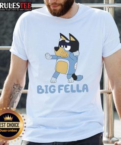 Alt Text: Cute Big Fella Blue Dog T-Shirt featuring a playful design, perfect for dog lovers and casual wear.