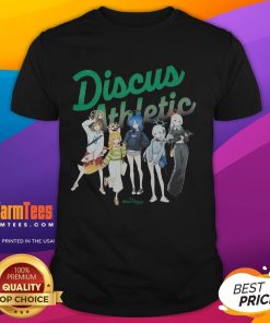 Alt Text: Cute blue Archive Discus athletic t-shirt featuring a stylish design, perfect for workout and casual wear.