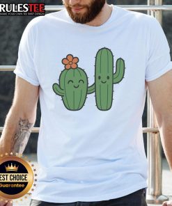 Cute cactus funny T-shirt featuring a playful design of a smiling cactus, perfect for plant lovers and casual wear.