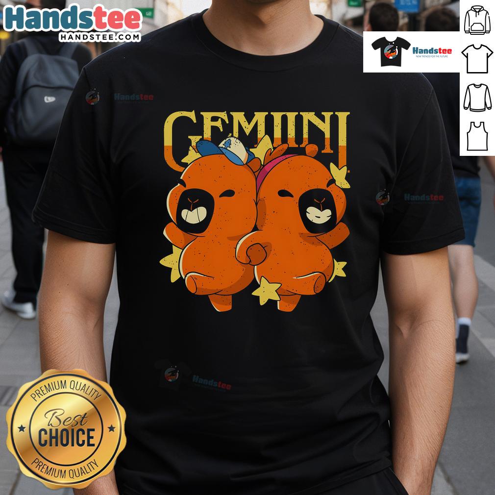 Cute Capybara Gemini T Shirt Adorable Cute Capybara Gemini T-Shirt featuring a playful capybara design perfect for zodiac lovers and casual wear.