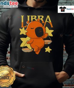 Cute capybara Libra hoodie featuring an adorable capybara design, perfect for astrology lovers and cozy outfits.