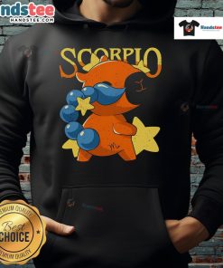 Alt Text: Adorable cute capybara Scorpio hoodie featuring a playful design, perfect for animal lovers and zodiac enthusiasts.