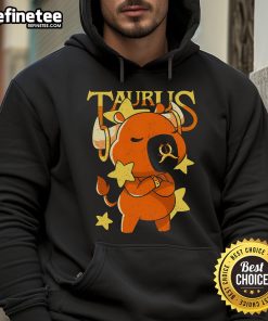 Alt Text: Adorable capybara graphic on a Taurus hoodie, perfect for astrology lovers and animal enthusiasts.