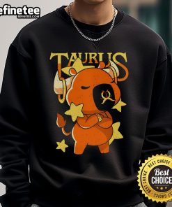 Alt Text: Cute capybara Taurus sweatshirt featuring an adorable capybara design, perfect for zodiac and animal lovers.