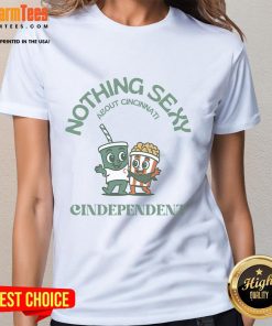 Cute Cincinnati ladies tee featuring 'Nothing Sexy About Cincinnati' slogan, perfect for casual outings.