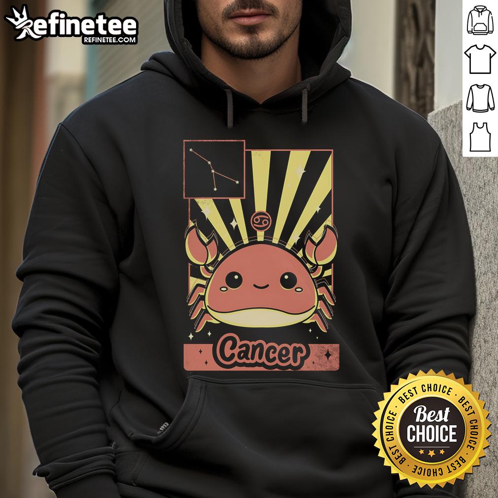 Cute Crab Zodiac Hoodie Alt Text: Cute Crab Zodiac Hoodie featuring a vibrant crab design, perfect for astrology lovers and cozy fashion enthusiasts.