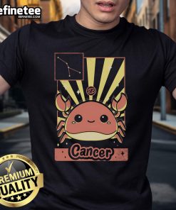 Adorable Cute Crab Zodiac T-Shirt featuring a charming crab design perfect for astrology enthusiasts and casual wear.