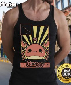 Adorable Cute Crab Zodiac Tank Top featuring a colorful crab design, perfect for zodiac lovers and summer fashion.
