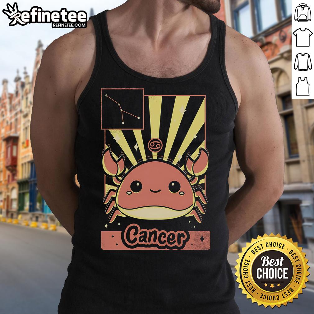 Cute Crab Zodiac Tank Top Adorable Cute Crab Zodiac Tank Top featuring a colorful crab design, perfect for zodiac lovers and summer fashion.