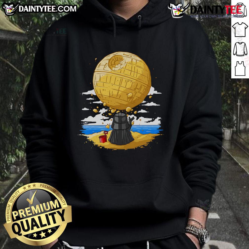 Cute Darkside Sandcastles Darth Vader Hoodie Alt Text: Cute Darkside Sandcastles Darth Vader Hoodie featuring playful design and vibrant colors for Star Wars fans.