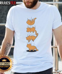 Cute Falling Cat T-Shirt featuring an adorable cat design in playful colors, perfect for cat lovers and casual wear.
