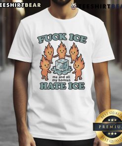 Cute Fck Ice Hate Ice Me And All My Homies T-Shirt featuring a fun design for ice haters and friends.