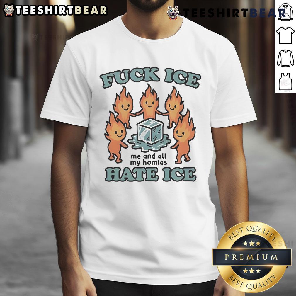 Cute Fck Ice Hate Ice Me And All My Homies T Shirt Cute Fck Ice Hate Ice Me And All My Homies T-Shirt featuring a fun design for ice haters and friends.