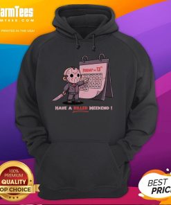 Alt Text: Cute Friday the 13th hoodie design featuring a playful graphic, perfect for a killer weekend look.