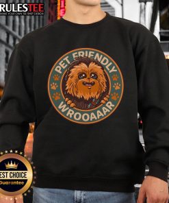 Cute Friendly Wookiee pet-friendly sweatshirt featuring a playful Wookiee design and cozy style for all fans.