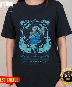 Cute Freiren the Mentor tee from 'Frieren: Beyond Journey's End' featuring vibrant design for ladies' fashion.