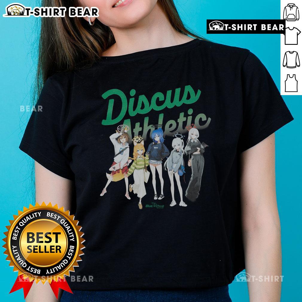 Cute Funny Blue Archive Discus Athletic Ladies Tee Cute and funny blue Archive discus graphic on an athletic ladies tee, perfect for casual and sporty outfits.