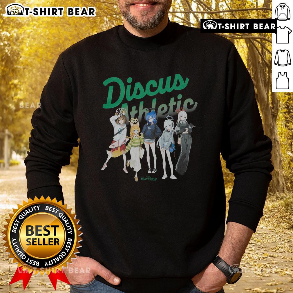 Cute Funny Blue Archive Discus Athletic Sweatshirt Cute and funny blue Archive discus athletic sweatshirt featuring a playful design and comfortable fit.