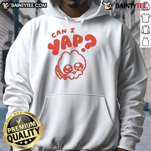 Alt Text: Cute Giraffalope Can I Yap Hoodie featuring a whimsical giraffe and antelope design, perfect for animal lovers.