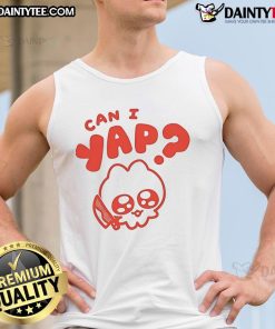 Alt Text: Cute Giraffalope Can I Yap tank top featuring a playful giraffalope design perfect for casual summer wear.