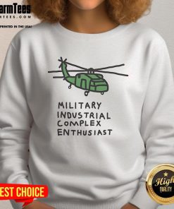 Adorable Cute Helicopter Military Industrial Complex Enthusiast Sweatshirt featuring a unique design for aviation lovers.