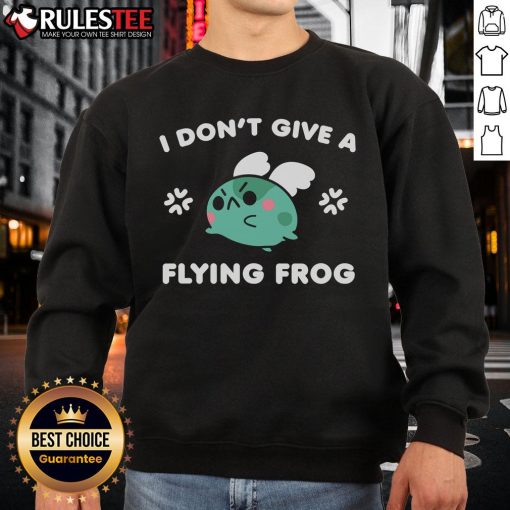 Cute I Don't Give A Flying Frog Sweatshirt featuring a playful frog graphic and vibrant colors, perfect for casual wear.