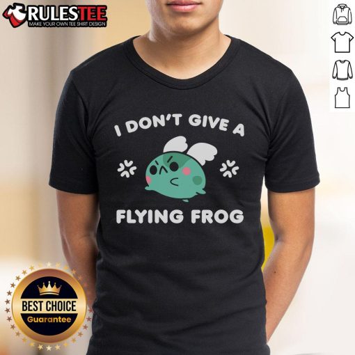 Adorable 'I Don't Give A Flying Frog' T-shirt featuring a whimsical frog design, perfect for casual wear and fun occasions.