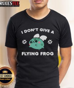Adorable 'I Don't Give A Flying Frog' T-shirt featuring a whimsical frog design, perfect for casual wear and fun occasions.