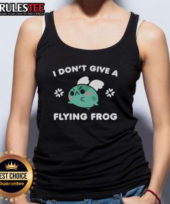 Adorable 'I Don't Give A Flying Frog' tank top featuring a playful frog design, perfect for casual summer wear.