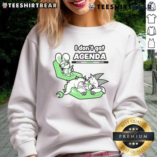 Cozy 'I Don't Got Agenda' Agender Agenda Sweatshirt in soft fabric, perfect for expressing agender pride and comfort.