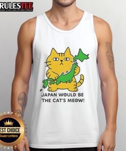 Adorable tank top featuring cute Japan-themed graphics, perfect for cat lovers and summer fashion enthusiasts.