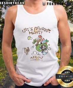 Cute Airou Monster Hunter tank top featuring playful monster designs, perfect for fans of Monster Hunter.