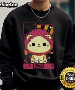 Alt Text: Adorable lion zodiac sweatshirt featuring a cute lion design, perfect for astrology lovers and cozy fashion enthusiasts.