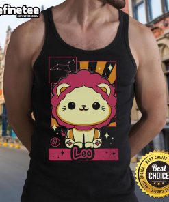 Alt Text: Cute lion zodiac tank top featuring a playful lion design, perfect for astrology lovers and summer fashion.