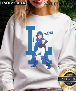Cozy Cute Los Angeles Dodgers Hololive Night Inanis Sweatshirt featuring vibrant graphics and a stylish design for fans.