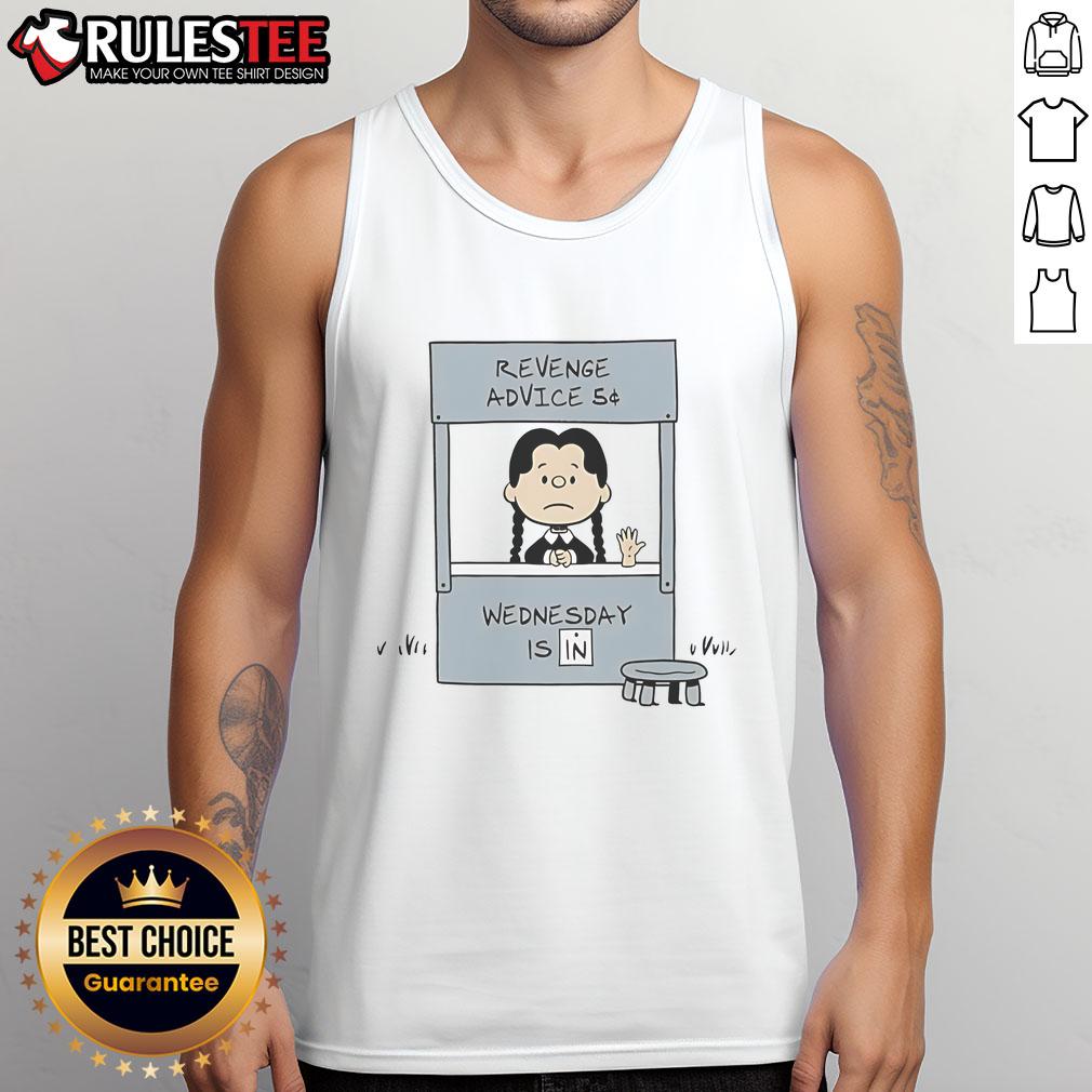 Cute Lucy Van Pelt Revenge Advice Wednesday Is In Tank Top Cute Lucy Van Pelt in a tank top giving revenge advice for Wednesday, showcasing her playful character.